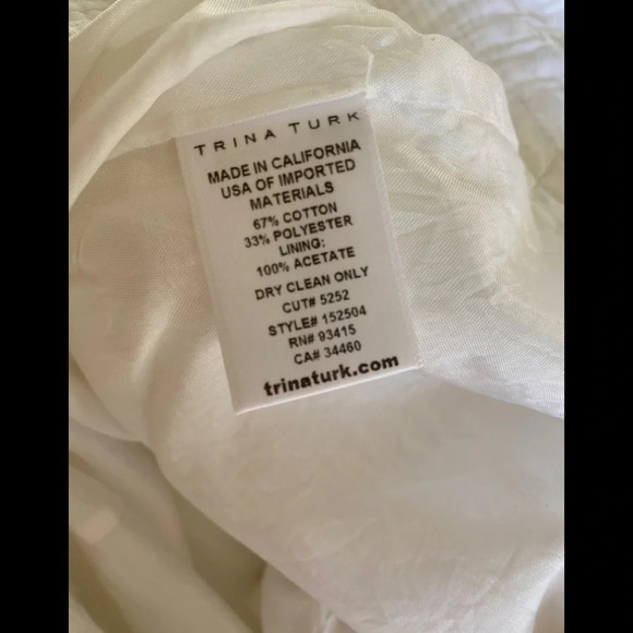 Trina Turk White Beehive Textured Shorts Sz 2 - Picture 6 of 6